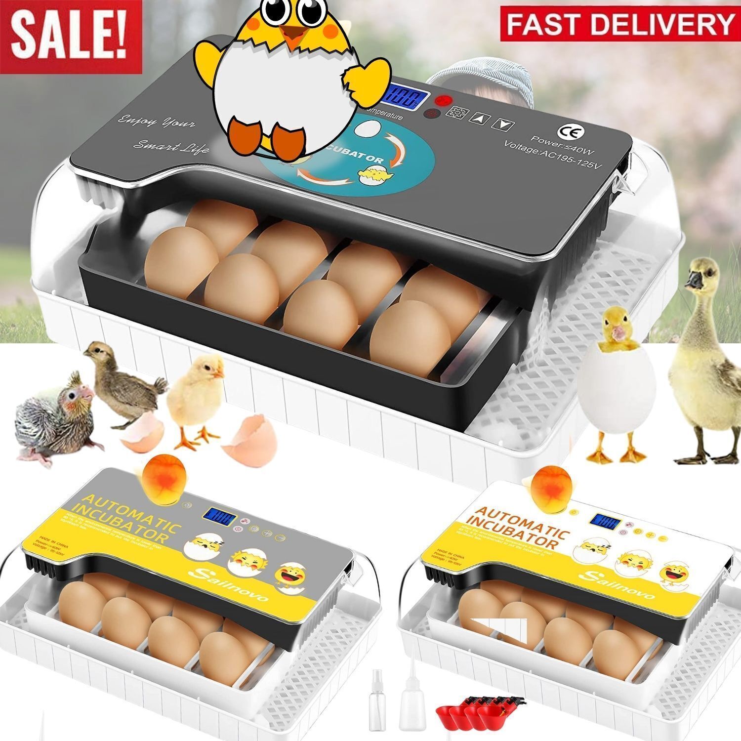 Incubators for Hatching Eggs 756 Egg Incubator Automatic Egg Turning Chicken eBay