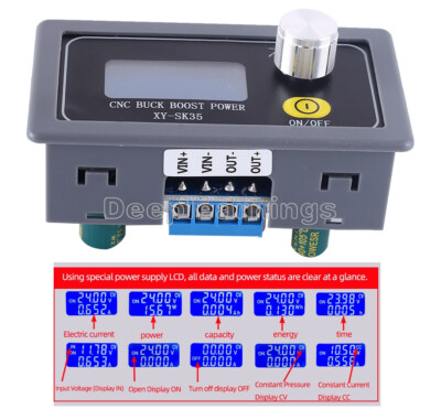 DC 5V 12V 24V Solar Charging Adjustable Buck Boost Converter Power Supply Module