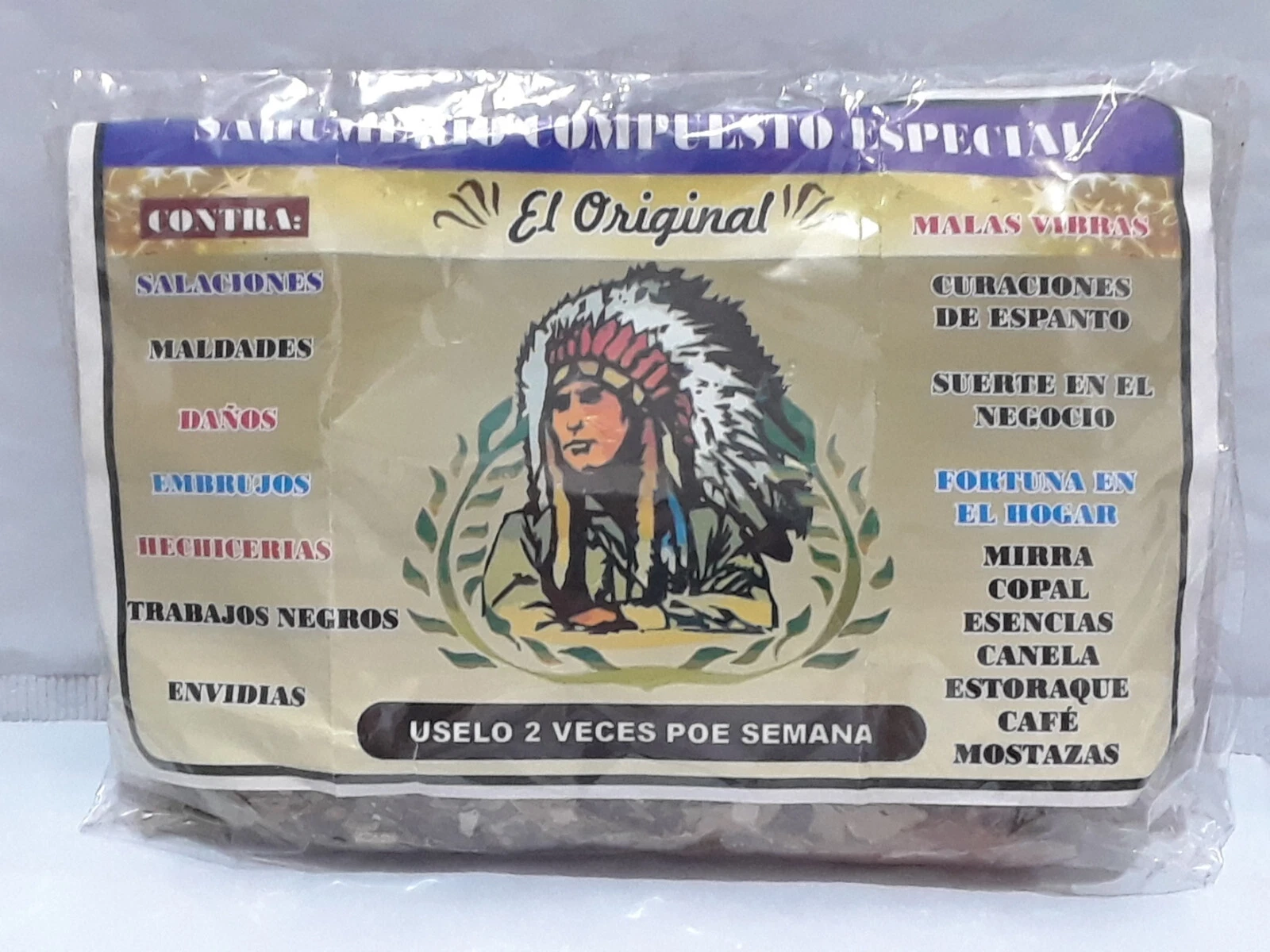 Sahumerio Compuesto Especial De Mirra/Copal/Estoraque/Canela/Café/Mostaza-