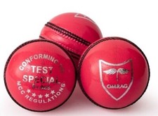 Cricket Pink Leather Balls GRADE A - HAND STITCHED - 50 Overs - MCC Standard