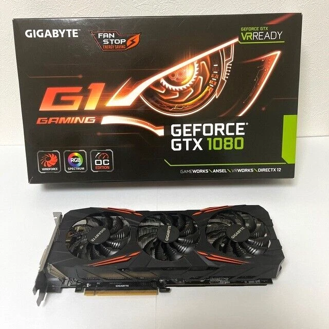 Gigabyte GTX 1080 GeForce G1 Gaming 8G 1080 GV-N1080G1 GAMING-8GD used