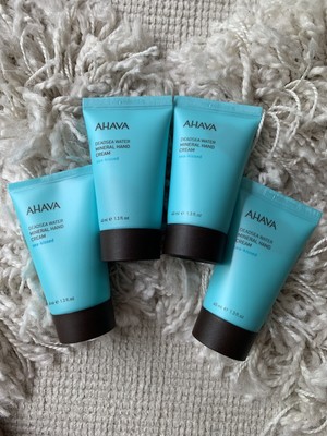 4x Ahava Deadsea Water Mineral Hand Cream Sea Kissed 1.3 oz Travel Size