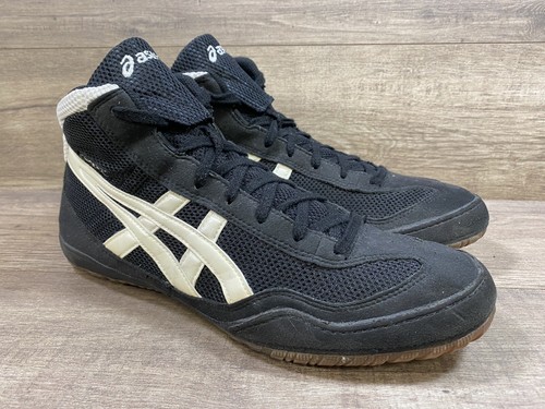 Asics JY702 Matflex Wrestling Boots MMA Boxing Gum Shoes Black Mens Size 11.5