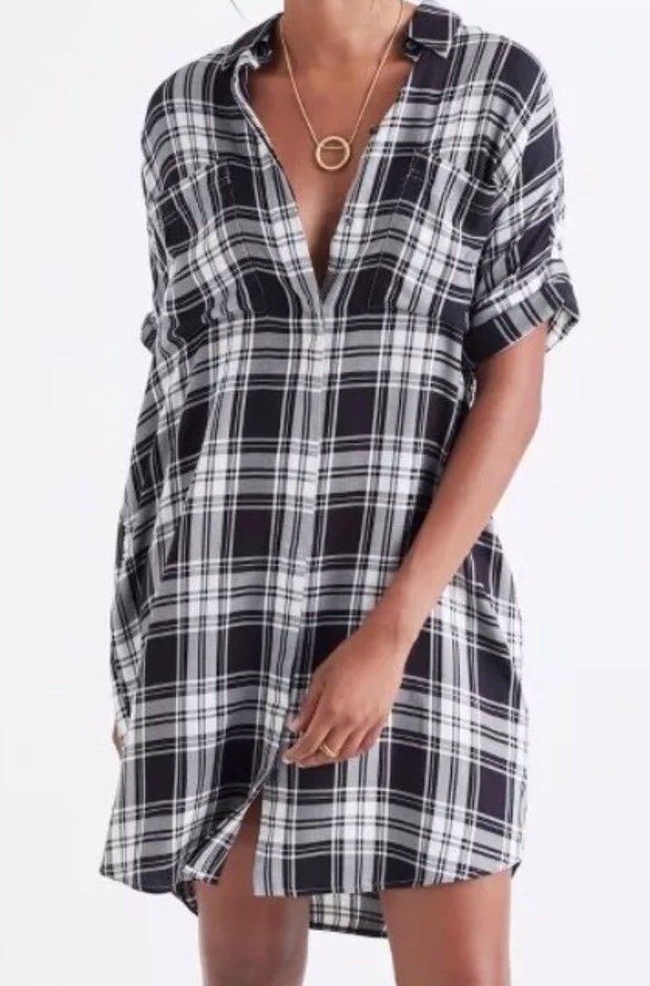 madewell courier shirt dress