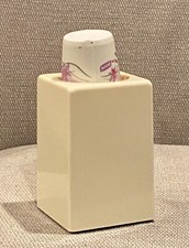 Vintage 80's Dixie Cup Countertop Plastic Pop Up Dispenser - Ivory Cream Color