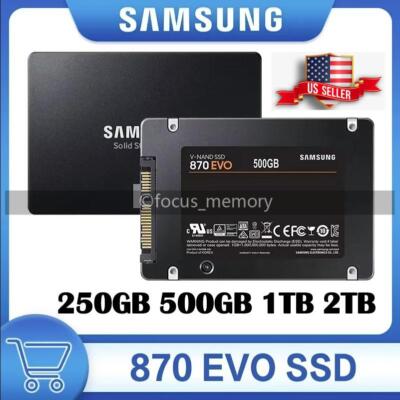 SAMSUNG SSD 2TB 1TB 500GB 250GB 870 EVO 2.5'' SATA III  Solid State Drive lot