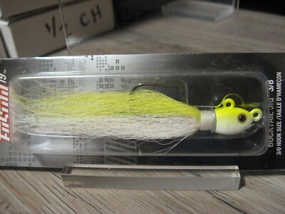 Berkley Fusion19 Bucktail Jig - 3 Oz, White/Chartreuse, For Saltwater Fishing - View #4