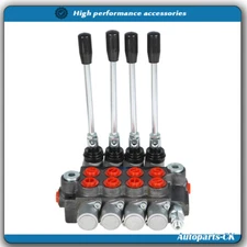4 Spool Hydraulic Directional Control Valve 11gpm, Double Acting Cylinder BSPP