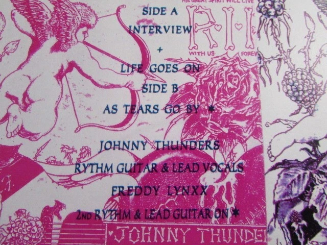 JOHNNY THUNDERS LIFE GOES ON, AS TEARS GO BY+INTERVIEW 7" 45rpm NEW YORK DOLLS - Image 3 of 4