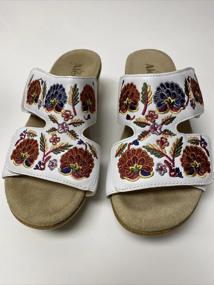 Alegria shop embroidered sandals