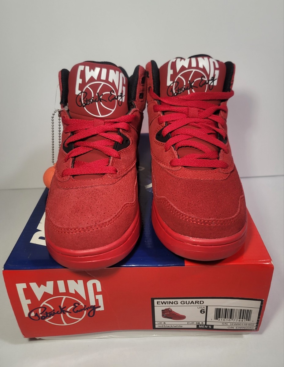 Patrick Ewing Guard Mid 33 Sz 6 Red/Black | eBay