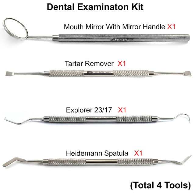 Veterinary Tooth Kit Tartar Scraper Heidman Spatula Explorer Dental