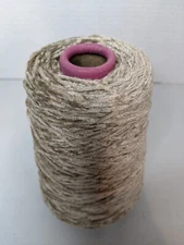 Silk City Fibers Rayon Cone Yarn Chenille Luxury 1300 YPP Cone FAWN 15.1oz