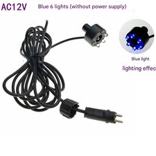 Underwater 6-LED Light Ring For Fountain Fish Pond Water Garden AC Adapter 12vzc