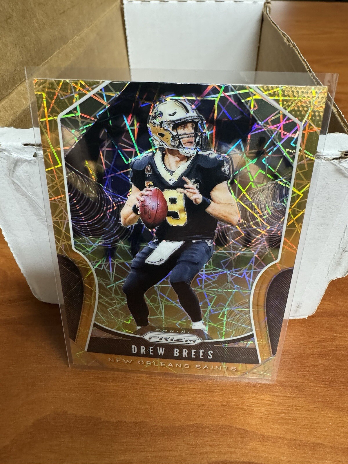 2019 Prizm Drew Brees Gold  Lazer PRIZM  #186 Saints