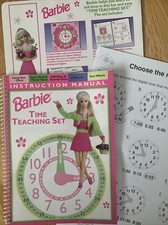 Vintage 1998 BARBIE Time Teaching Set Instruction Booklet, Doesn  t Include Clock