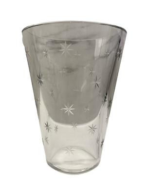 Kristallvase - Val Saint Lambert - Atomic Stars - Signiert - 1958