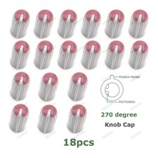 18pcs Replacement Rotary Control Knob Cap for Mackie Mixer 6mm D Shaft Red 