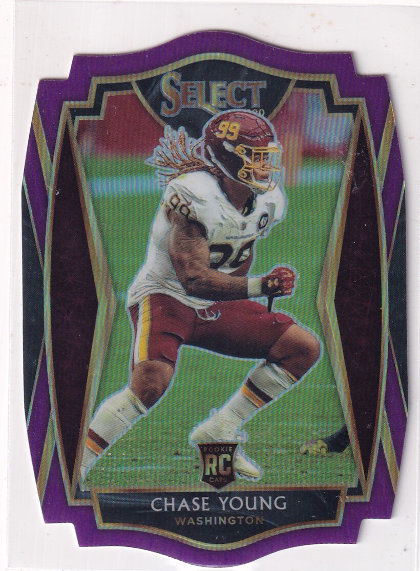 2020 Panini Select #164 Chase Young Purple Prizm Die Cut