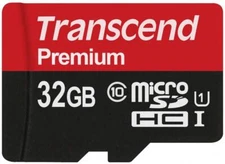 32GB MEMORY CARD TRANSCEND HIGH SPEED MICROSD CLASS 10 MICROSDHC for PHONES