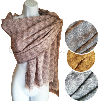 Small Waves Pattern Pashmina Scarf Muffler Ladies Christmas Gift Warm Scarves