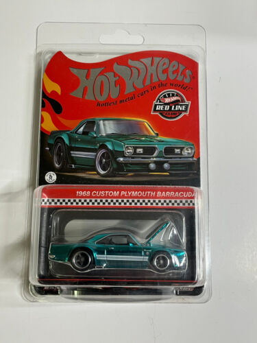 Hot Wheels RLC 1968 Custom Plymouth Barracuda Red Line Club Blue