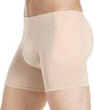 Mens Boxer Briefs Padded Underwear Unseamed Skinny Body Shaper Butt Lifter uc