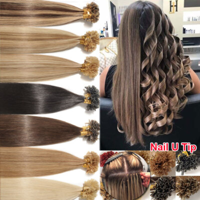 Keratin Bonding Remy Echthaar Extensions 1G U Tip Haarverlängerung Gesträhnt NEU