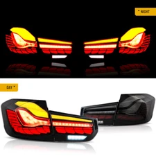 For 2012-2018 BMW 3 Series Sedan M3 F30 F35 F80 GTS LED Tail Lights Smoked Pair