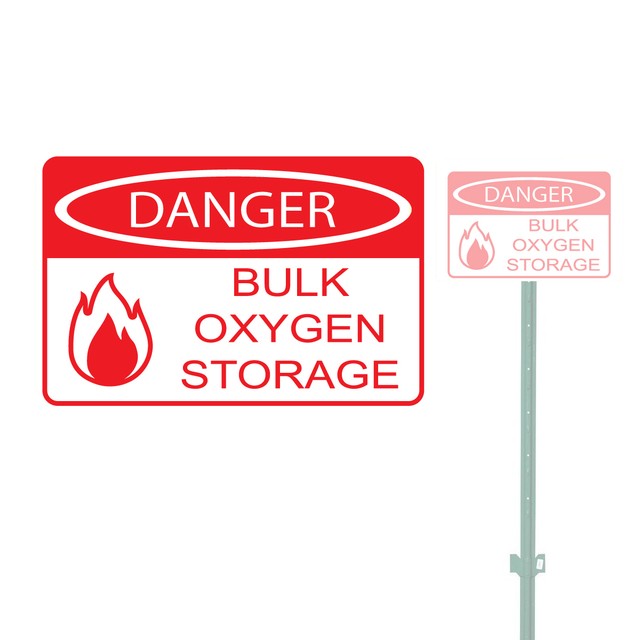 DANGER BULK OXYGEN STORAGE HEAVY DUTY ALUMINUM SIGN 10" x 15" | eBay