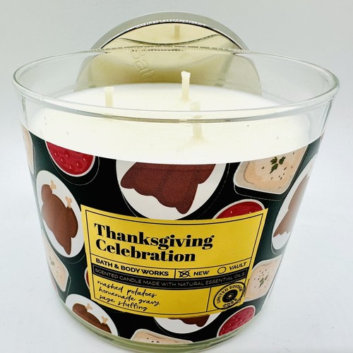 2 Bath & Body Works THANKSGIVING CELEBRATION Large 3-Wick Scented Candle 14.5 oz - Picture 7 of 7