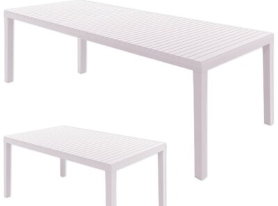 Tavolo Da Giardino 180x100 Cm - Senna Bianco, Per Esterni