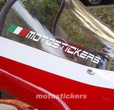3 Nomi adesivi con bandiera Italia per cupolino/plex moto