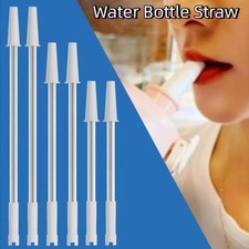 6PCS Silicone Water Bottle Straw Reusable Detachable Insulated Cup Straw