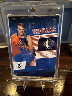 2018-19 Panini Absolute Mem -Rookie Threads Luka Dončić Level 48/75 (MEM, RC)