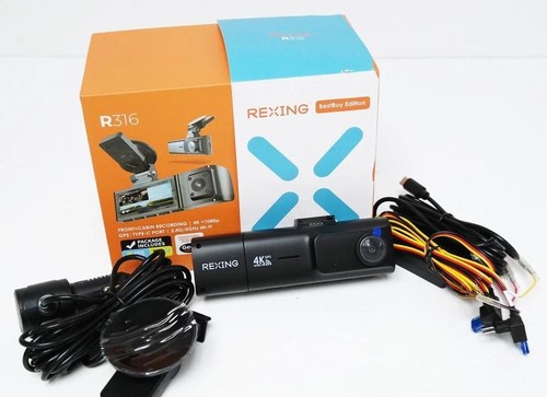 Rexing R316 4K GPS WiFi Front & Cabin Dashcam BBY-R316-