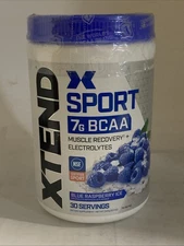 Xtend Sport 7g BCAA Powder, Blue Raspberry Ice, 30 Servings EXP 03/26