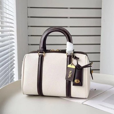 Coach Ruby Satchel 25 Color Block C8530 H 7.09 in × W 9.84 in × D 5.71 in White