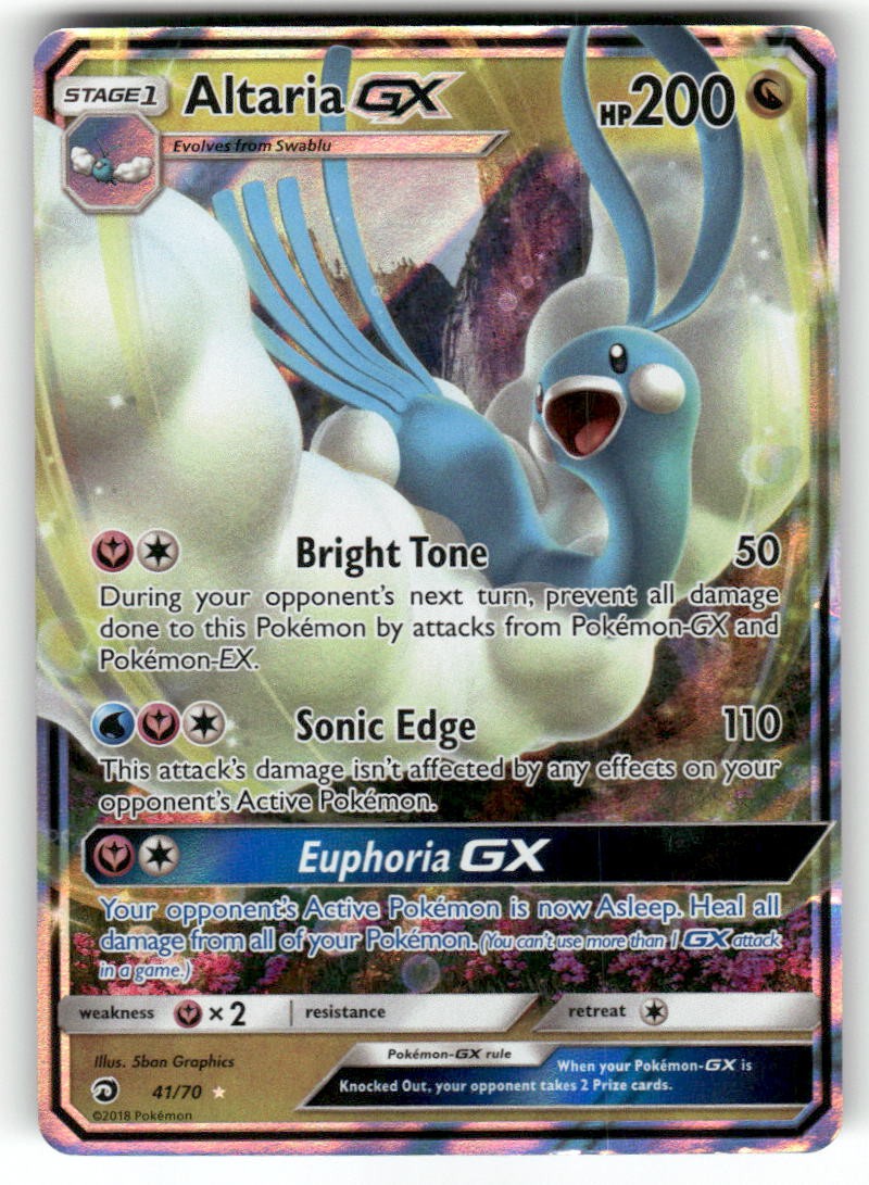 ALTARIA GX - 41/70 - Heavily Played - Dragon Majesty - Holo GX Rare - Pokemon