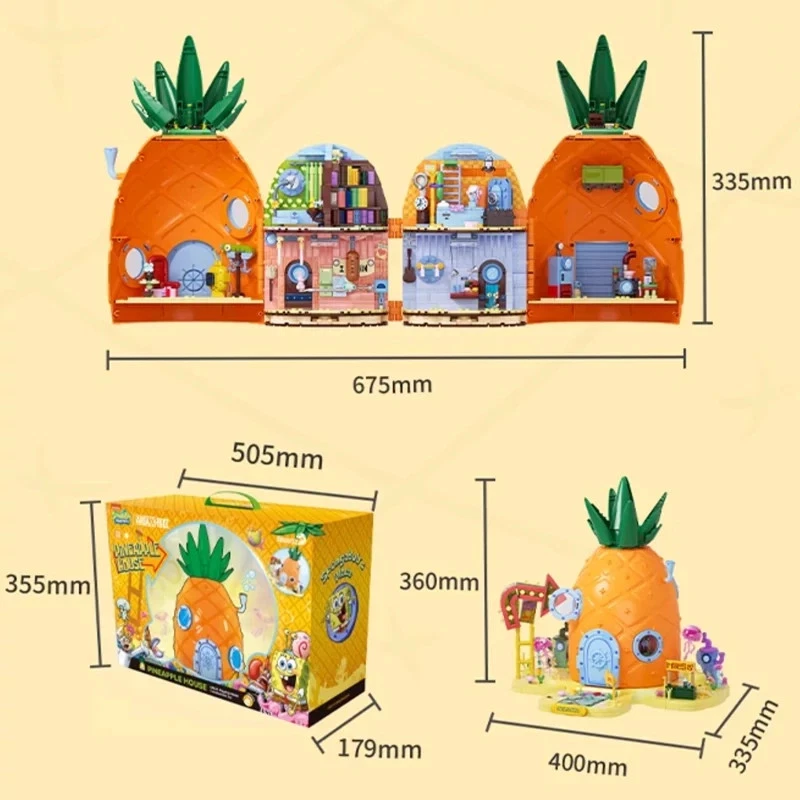 AREA-X AB0032 SpongeBob Pineapple House building blocks Set Bricks Kids Toy Gift - Image 2 of 4