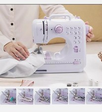 Electric Sewing Machine Portable Mini 12 Stitches Pedal Household for Beginner