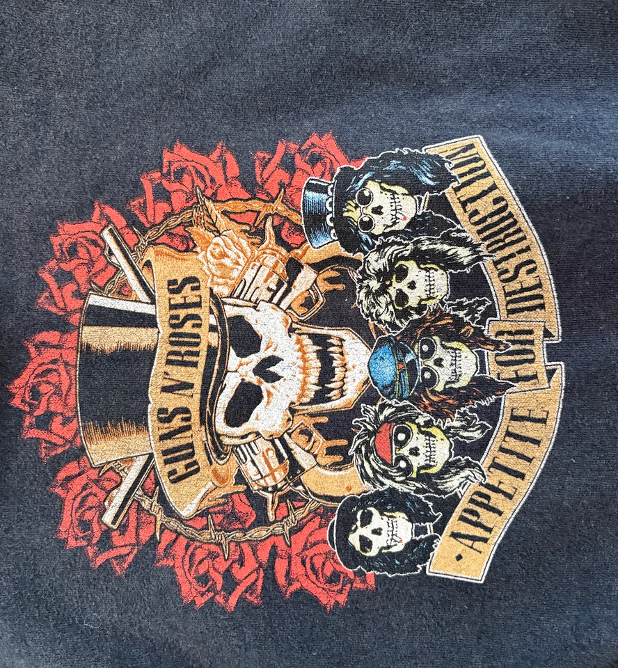 Vintage 89 Guns N' Roses LA Coliseum oct Concert T-Shirt hooded sweater Large M - Image 4 of 4