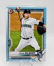 2021 Bowman - Prospects Logan Gilbert #BP-58 Sky Blue Border /499 (RC)