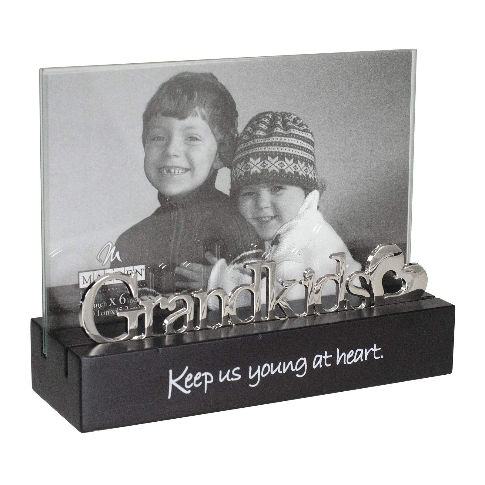 Malden International Designs Grandkids Desktop Expression with Silver Word At...