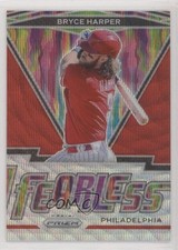 2021 Panini Prizm Fearless Red Wave Prizm 80/99 Bryce Harper #FR-11 0rd2