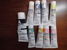 Holbein Acrylic Gouache: Eight 20ml tubes and one 40ml tube: See photo!