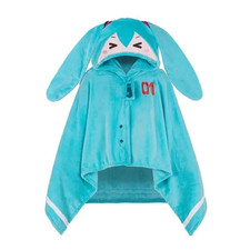Kawaii Hatsune Miku Blanket Shawl Hooded Flannel Cloak Soft Warm Itabag Gift