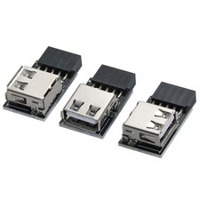 MZHOU USB 2.0 9Pin/10Pin Front USB2.0 Adapter 3, Black-USB 9pin to Type A
