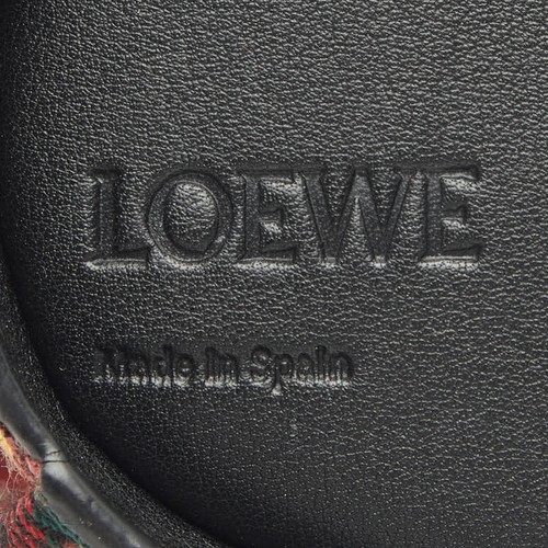 LOEWE Schultertasche Elefant Tartan Karo Wolle rot multi Damen gebraucht authentisch - Bild 8 von 9