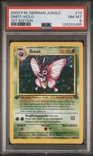 2000 Pokemon DEUTSCH 1. Edition Dschungel Jungle Omot-Venomoth Holo 13/64 PSA 8